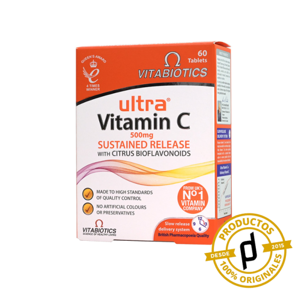 Vitabiotics Ultra Vitamina C 500mg + 25mg Bioflavanoides x 60 Tabletas