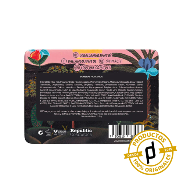 Yuya - Set de 12 tonos de sombras para ojos, Edén, 24g - Dermaproductos Guatemala