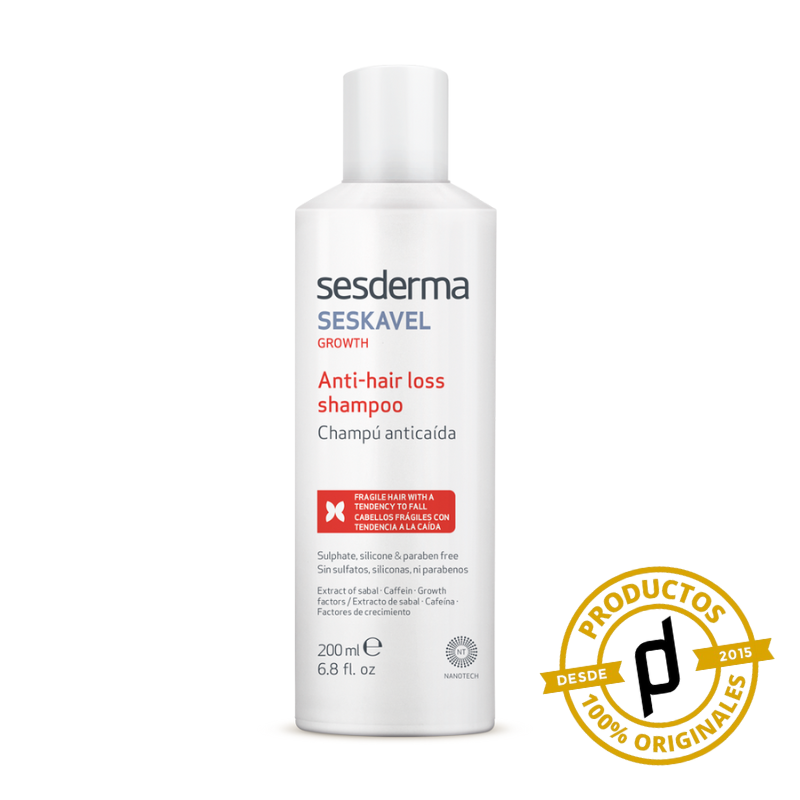 Sesderma Seskavel Growth Champú Anticaída 200ml - Dermaproductos Guatemala