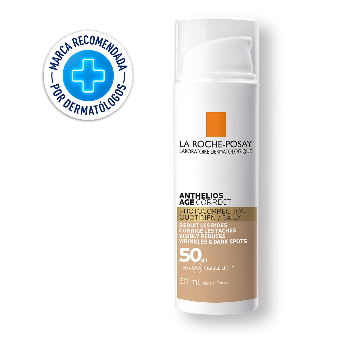 La Roche-Posay Anthelios Age Correct Con Color FPS50 50ml - Dermaproductos Guatemala