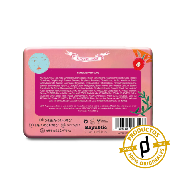 Yuya - Set de 12 tonos de sombras para ojos Destino, 24g - Dermaproductos Guatemala