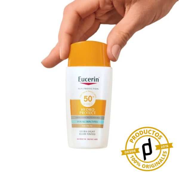 Eucerin Sun Face Hydro Fluid MEDIUM FPS 50+ 50ml - Dermaproductos Guatemala