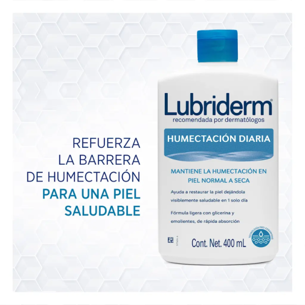 Lubriderm Humectación Diaria 400ml - Dermaproductos Guatemala