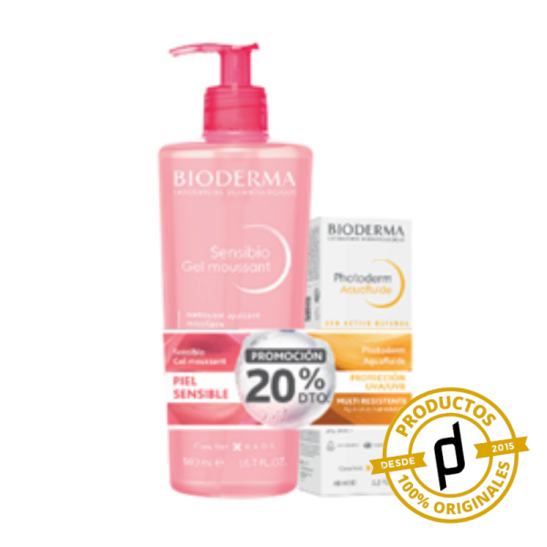 Bioderma PACK Sensibio Gel Moussant 500ml + Photoderm Aquafluido Neutro 40ml