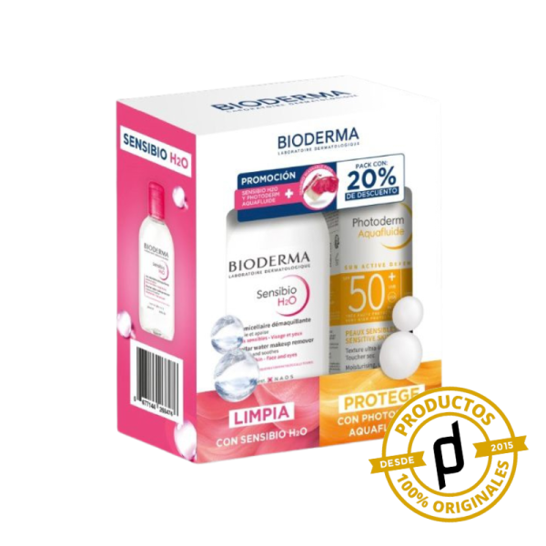 Bioderma PACK Sensibio H2O 250ml + Photoderm Aquafluido Neutro 40ml