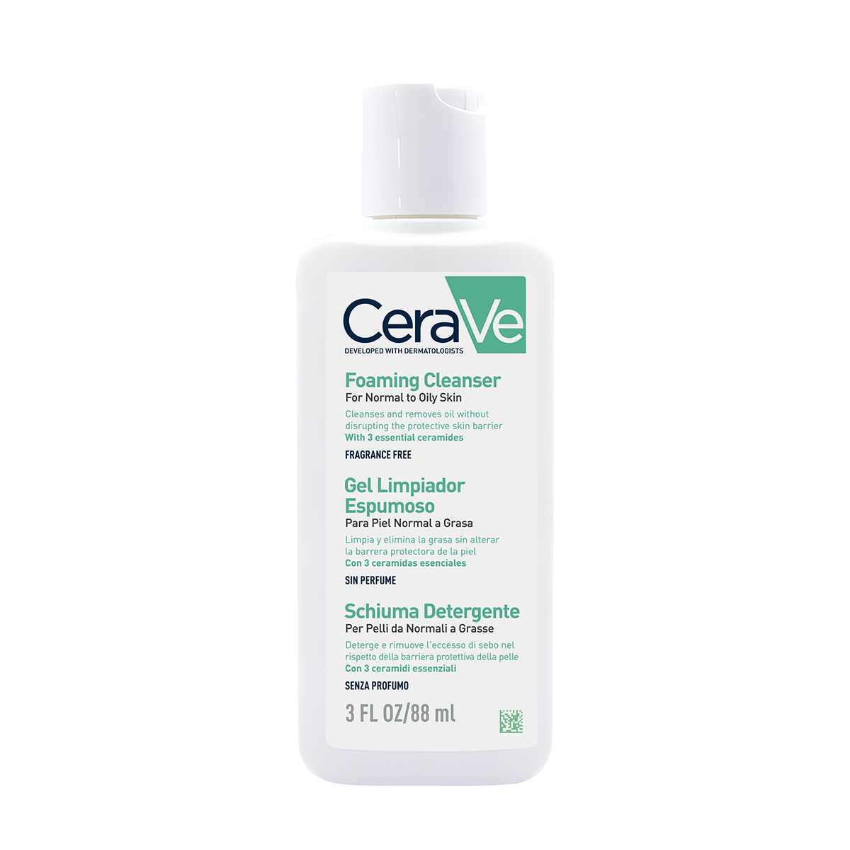 CeraVe Gel Limpiador Espumoso 88ml - Dermaproductos Guatemala