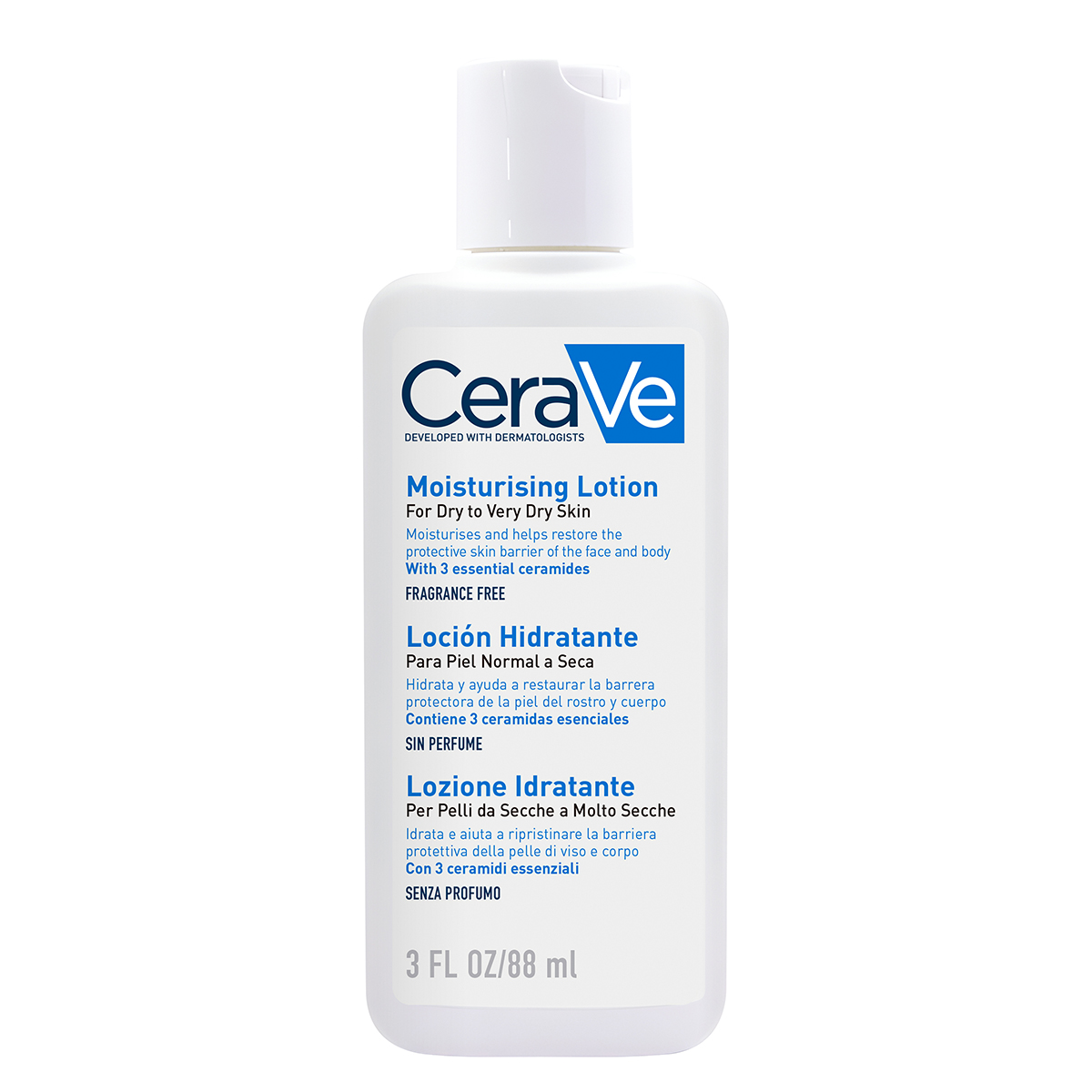 CeraVe Loción Hidratante Piel Normal a Seca 88ml - Dermaproductos Guatemala