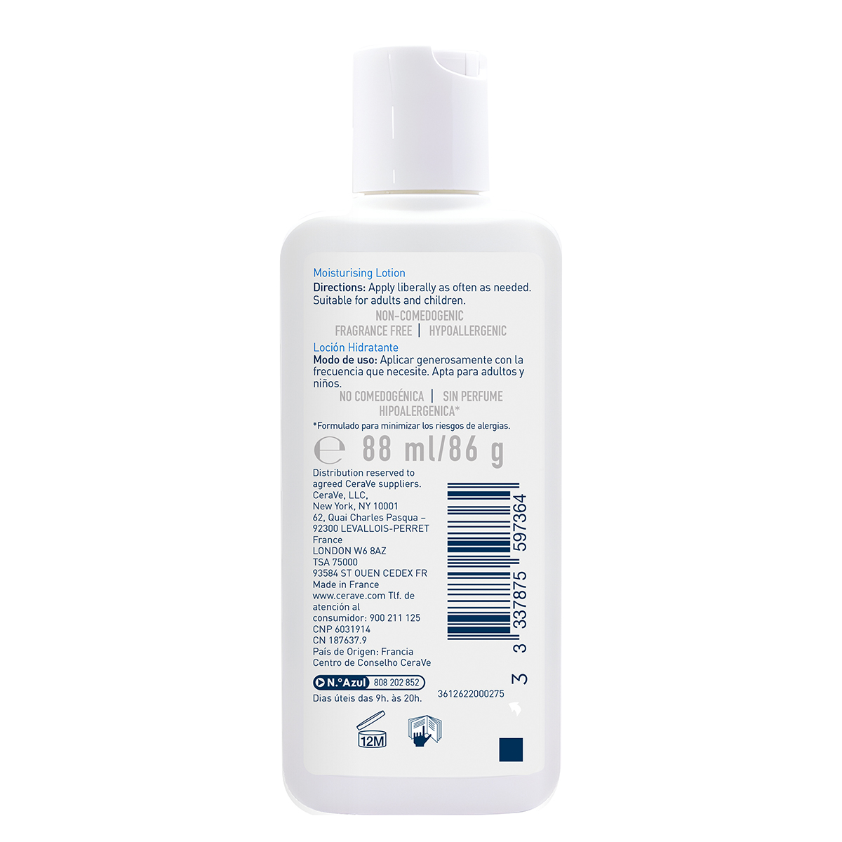 CeraVe Loción Hidratante Piel Normal a Seca 88ml - Dermaproductos Guatemala