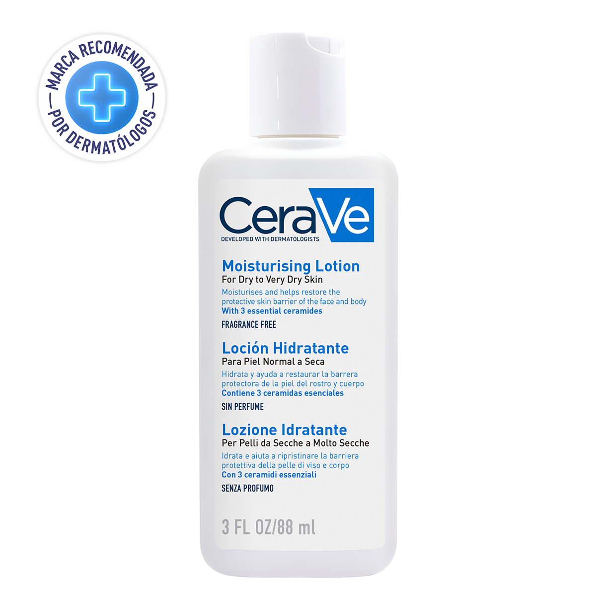 CeraVe Loción Hidratante Piel Normal a Seca 88ml - Dermaproductos Guatemala