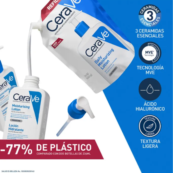 CeraVe Recarga Loción Hidratante Piel Normal a Seca 473ml