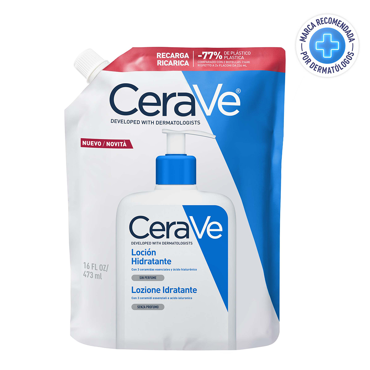 CeraVe Recarga Loción Hidratante Piel Normal a Seca 473ml - Dermaproductos Guatemala