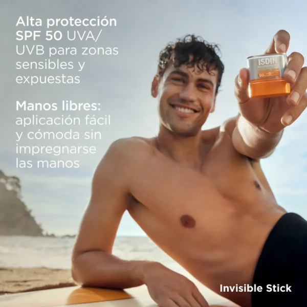 Isdin Invisible Stick SPF 50 10g - Dermaproductos Guatemala