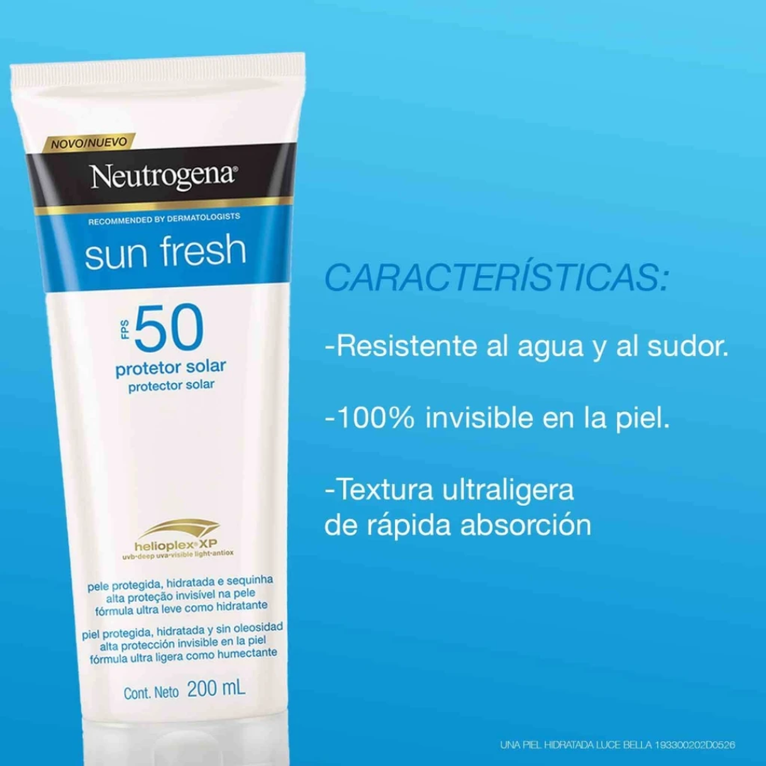 Neutrogena Sun Fresh FPS50 200ml - Dermaproductos Guatemala