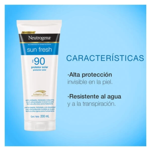 Neutrogena Sun Fresh Protector Solar Crema FPS 90 200ml