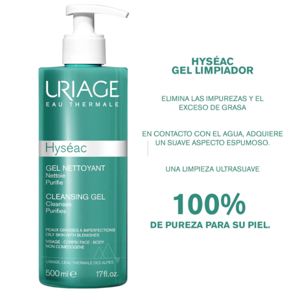 Uriage Hyséac Gel Limpiador Purificante 500ml