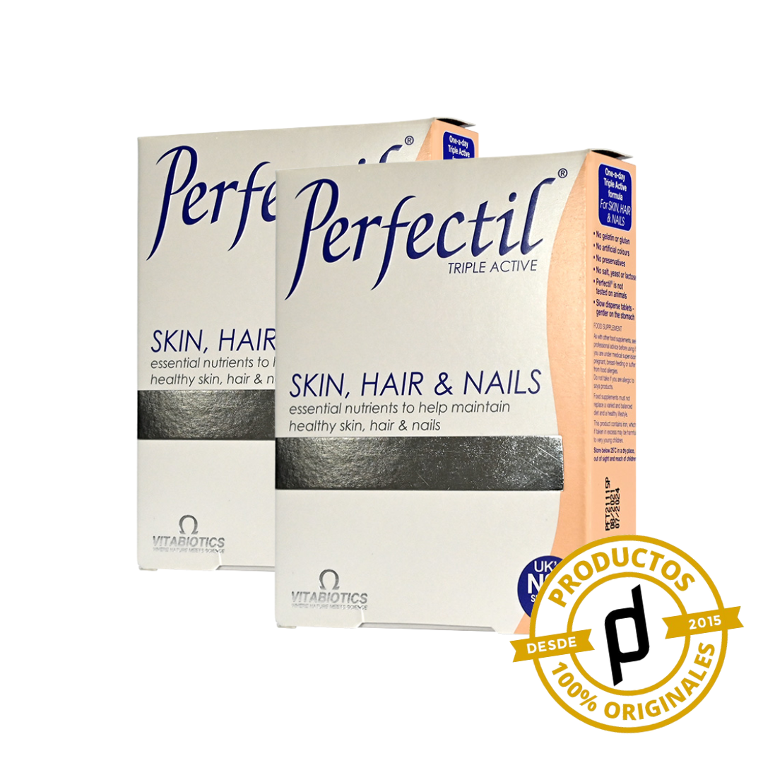 Vitabiotics Duo Pack Perfectil 2x30 Tabletas - Dermaproductos Guatemala