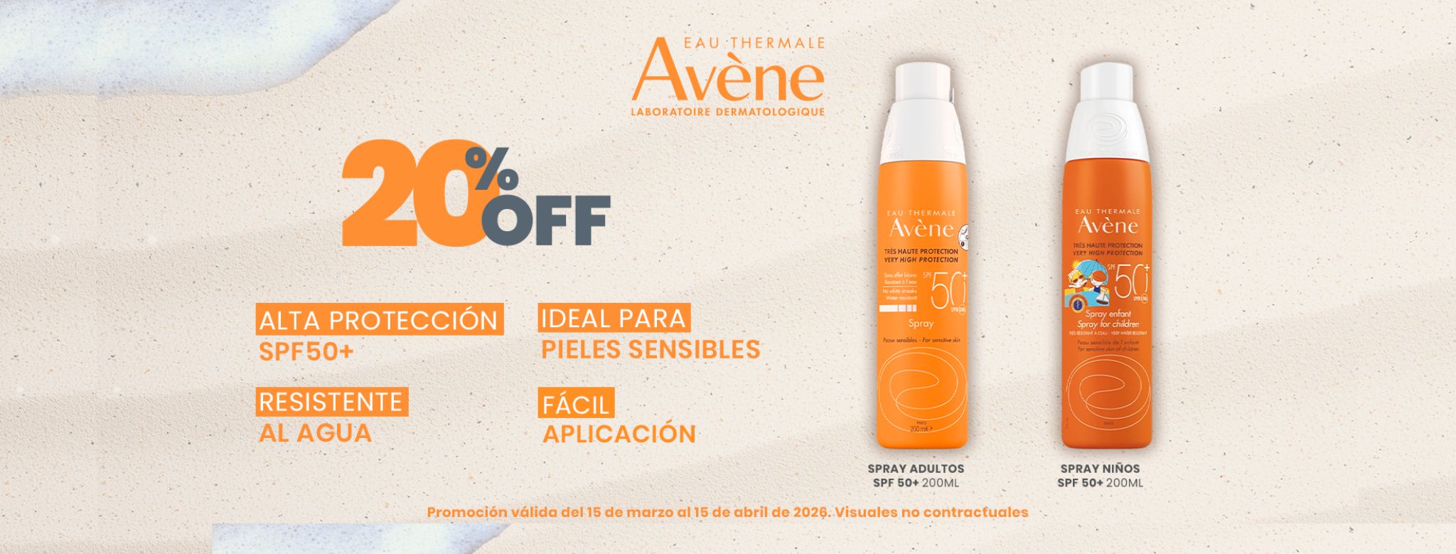 Banner Avene - Dermaproductos Guatemala