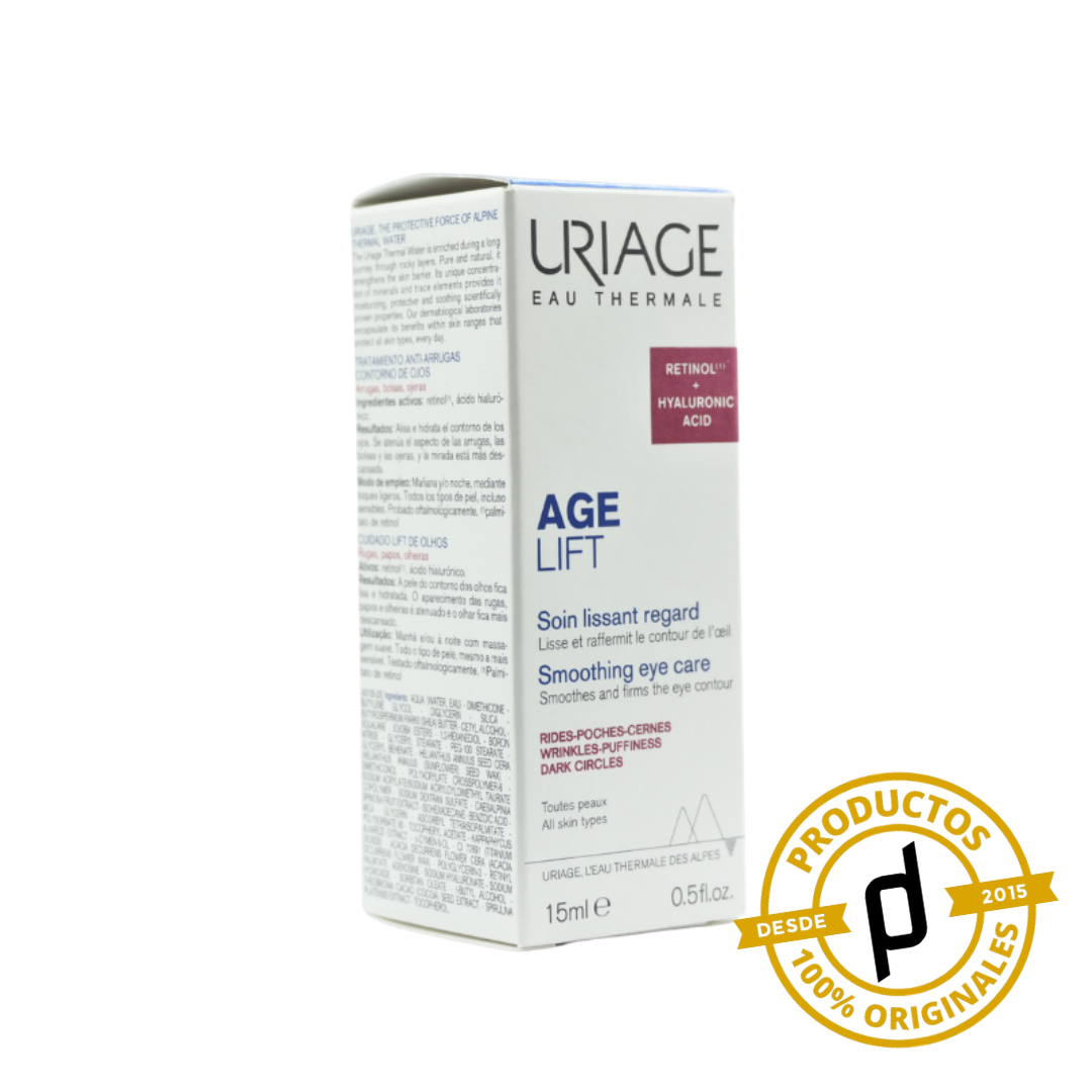 Uriage Age Lift Contorno de Ojos Suavizante 15ml - Dermaproductos Guatemala