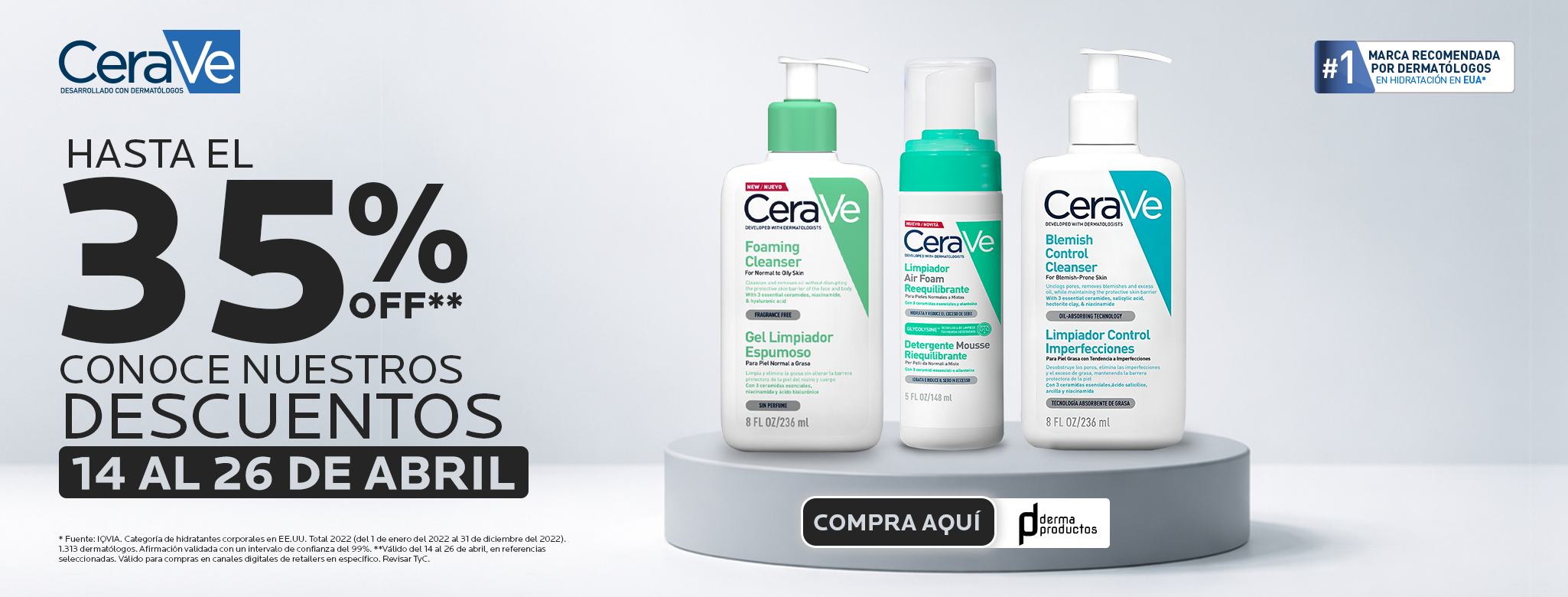CeraVe - Dermaproductos - 2050x280px