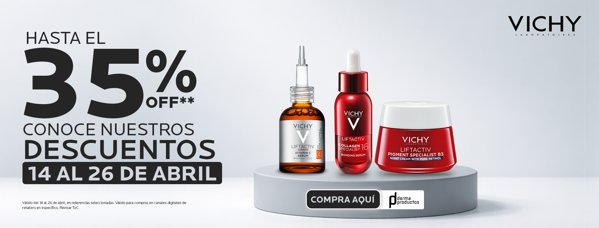 Vichy - Dermaproductos - 2050x280px