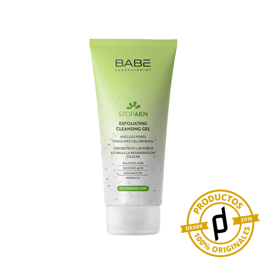 Babé Stop AKN Gel Limpiador Exfoliante 200ml - Dermaproductos Guatemala - Dermaproductos Guatemala