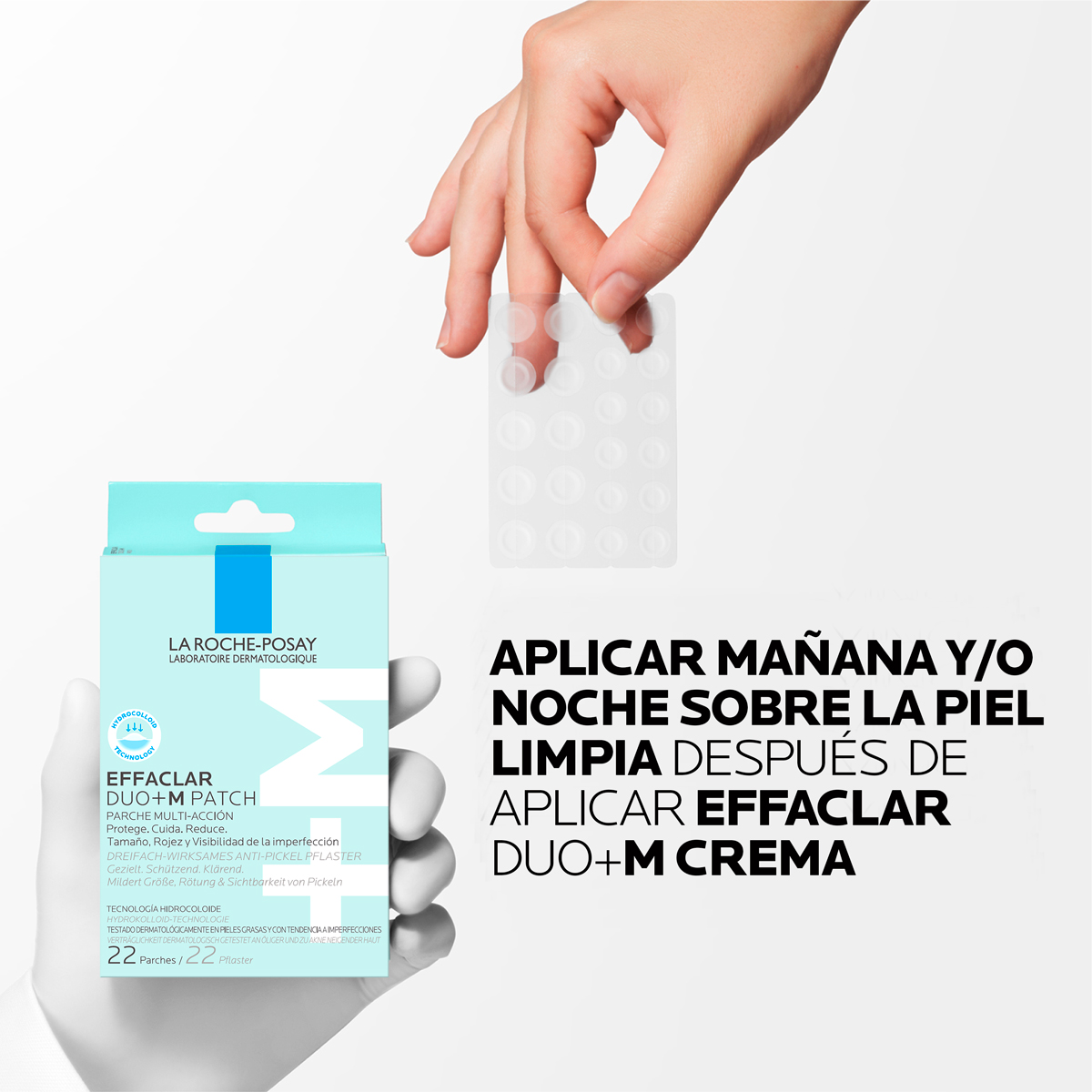 La Roche-Posay Effaclar DUO+M Parches Anti-Granos 22 Unidades - Dermaproductos Guatemala