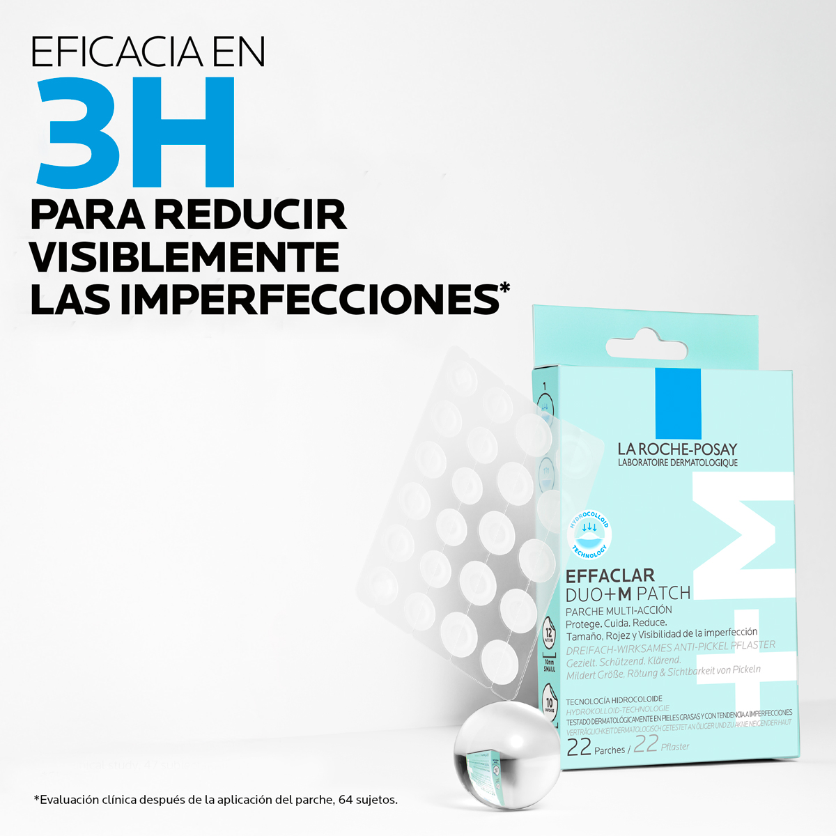 La Roche-Posay Effaclar DUO+M Parches Anti-Granos 22 Unidades - Dermaproductos Guatemala