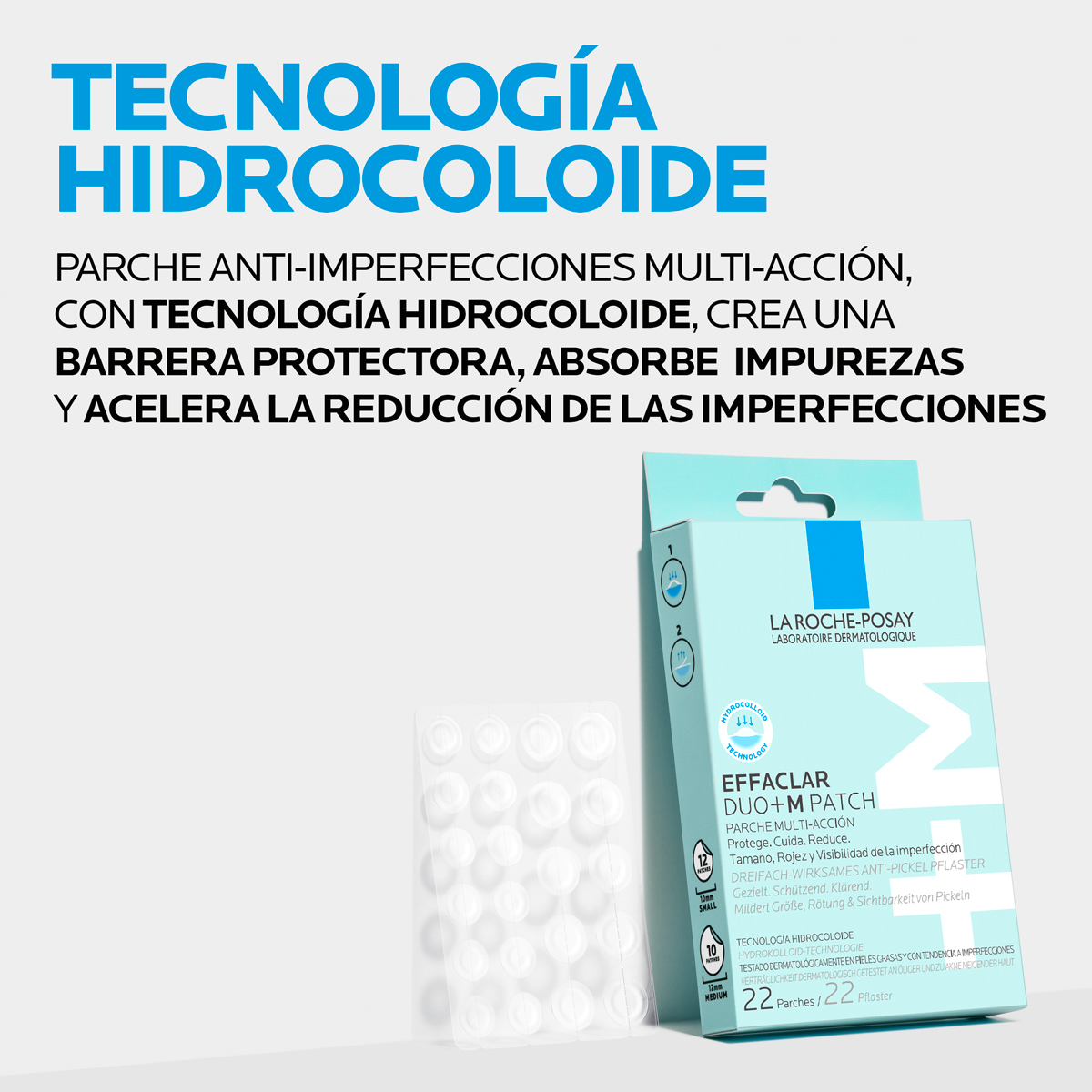 La Roche-Posay Effaclar DUO+M Parches Anti-Granos 22 Unidades - Dermaproductos Guatemala