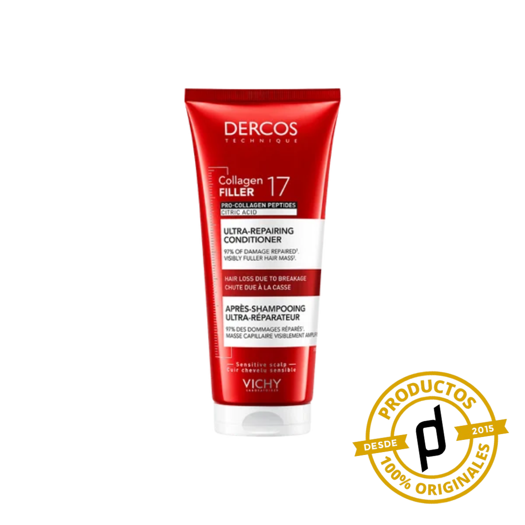 Vichy Dercos Collagen 17 Filler Acondicionador 200ml - Dermaproductos Guatemala