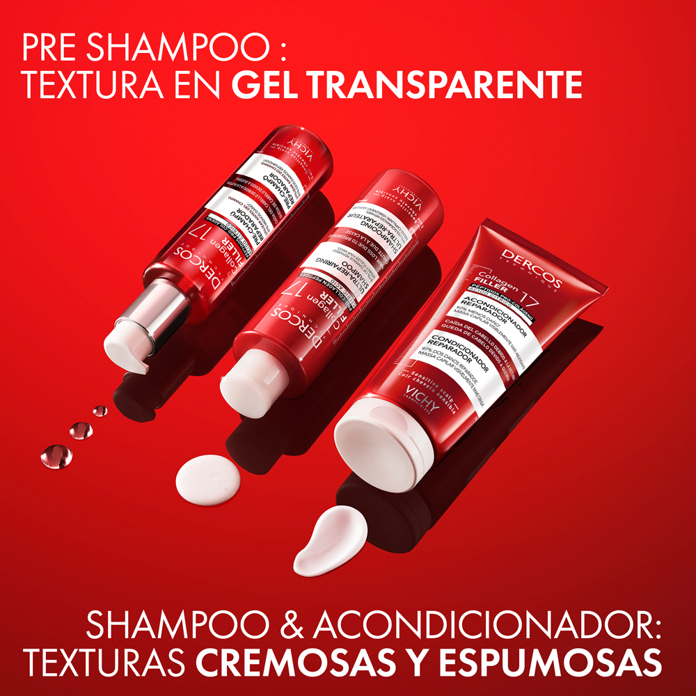 Vichy Dercos Collagen 17 Filler Shampoo 200ml - Dermaproductos Guatemala
