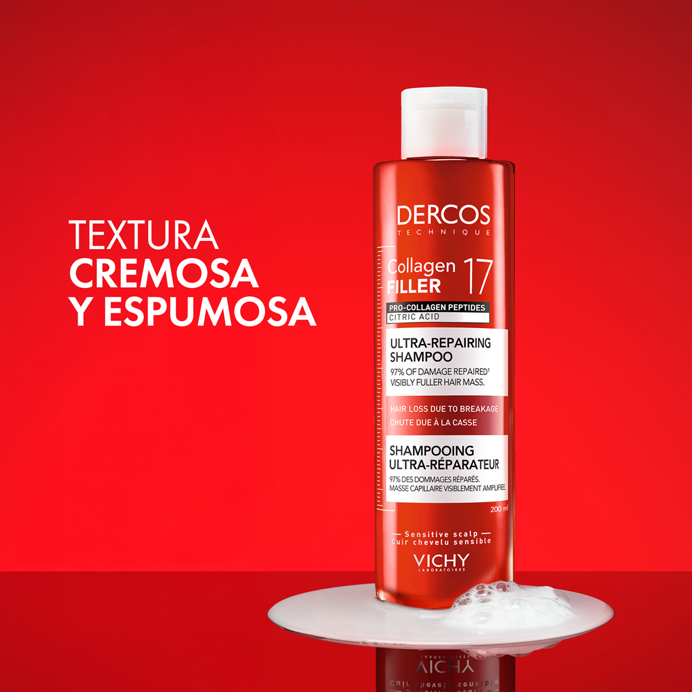 Vichy Dercos Collagen 17 Filler Shampoo 200ml - Dermaproductos Guatemala