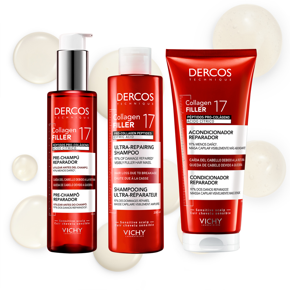 Vichy Dercos Collagen 17 Filler Shampoo 200ml - Dermaproductos Guatemala