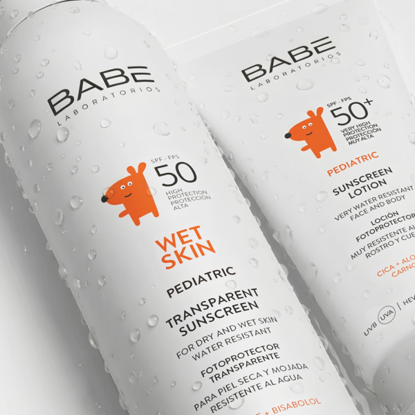 Babé Fotoprotector Pediátrico Transparente Wet Skin SPF 50 200ml