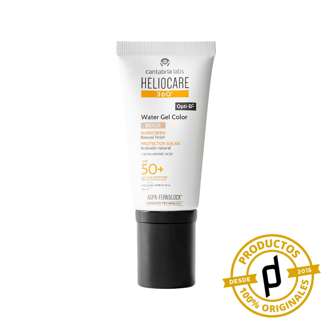 Heliocare 360° Water Gel Beige SPF 50+ 50ml - Dermaproductos Guatemala