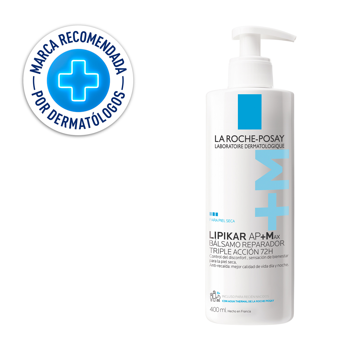 La Roche-Posay Lipikar AP+Max Bálsamo Reparador Triple Acción 72H 400ml - Dermaproductos Guatemala
