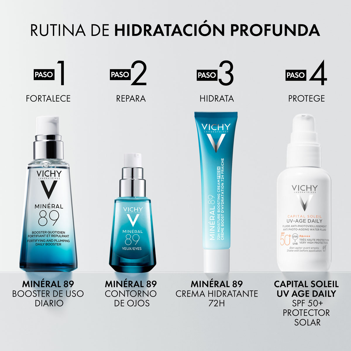 Vichy Minéral 89 Crema Boost de Hidratación 72H 40ml - Dermaproductos Guatemala