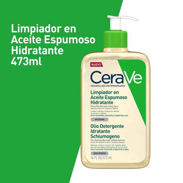 CeraVe Limpiador en Aceite Espumoso Hidratante 473ml