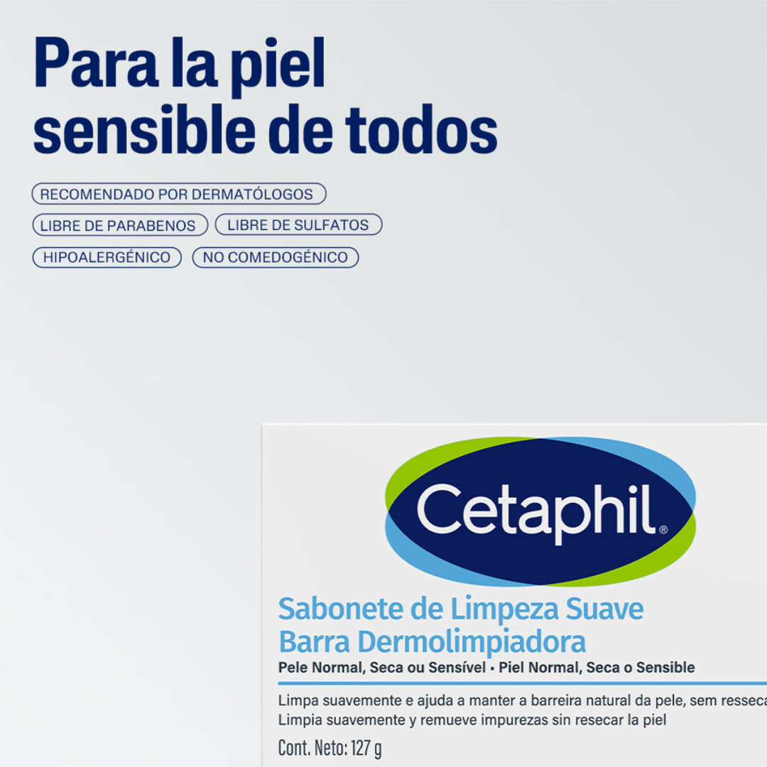 Cetaphil Barra dermolimpiadora 127g - Dermaproductos Guatemala