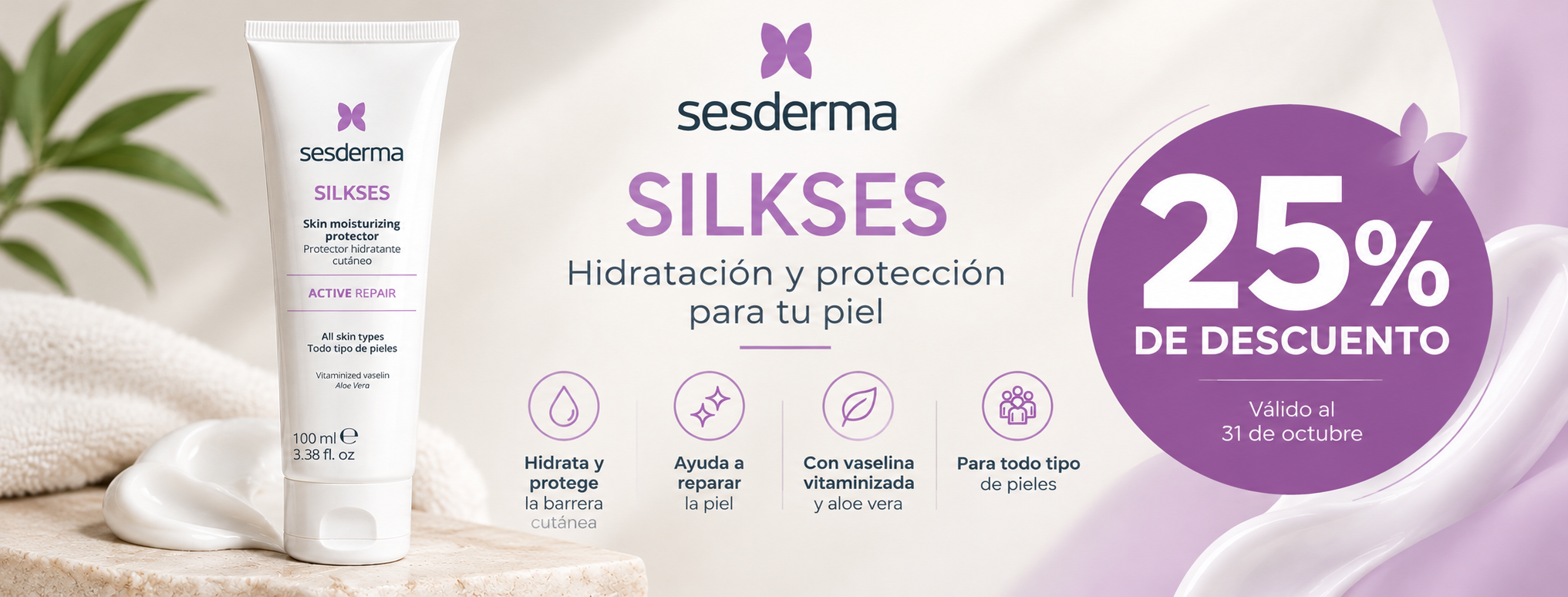 Anuncio Sesderma Silkses con 25% de descuento