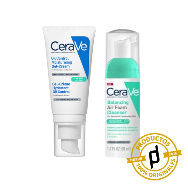 CeraVe Kit Oil Control Crema-Gel + Limpiador Air Foam Mini 50ml ¡GRATIS!