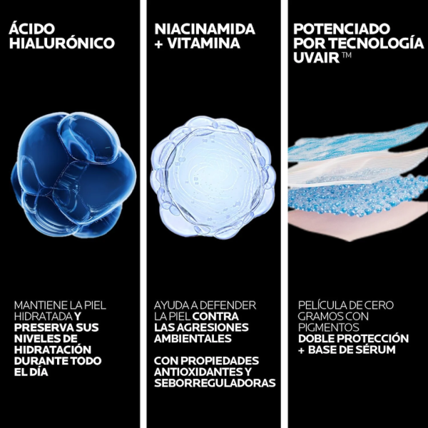La Roche-Posay Anthelios UV Air Sérum Protector Solar Tono Oscuro Natural 50ml
